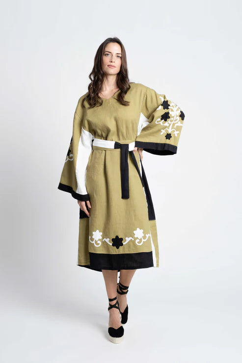 bali linen dress Nymph Bohemian Linen Maxi Dress