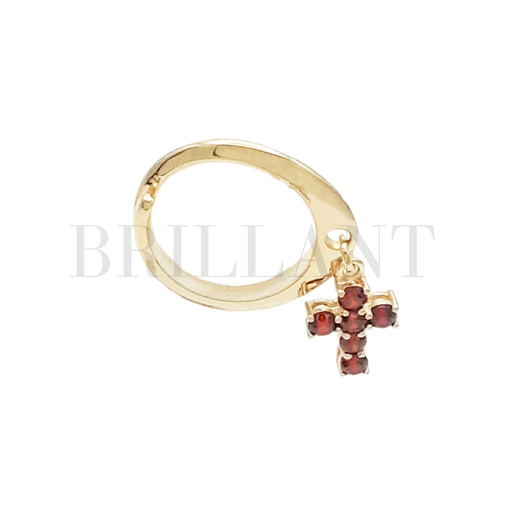 Red CROSS Ring – BRILLANT Barcelona
