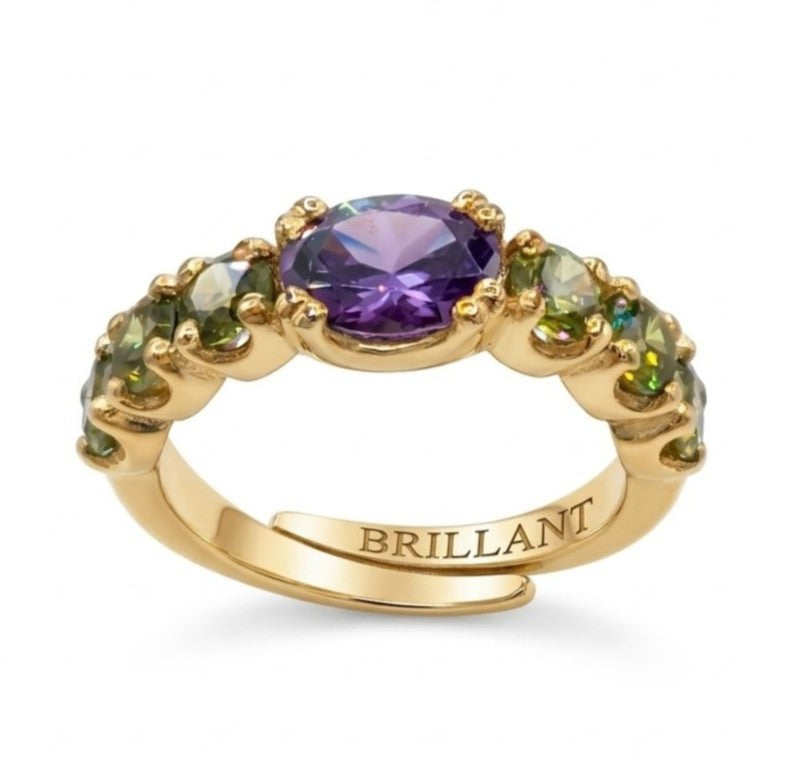 EDGAR Violet/Green Ring – BRILLANT Barcelona