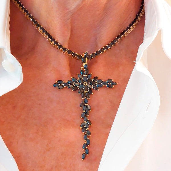Gold/Black Star Cross