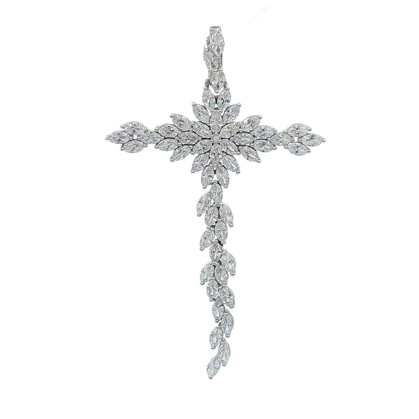 STELLA Silver/White Cross