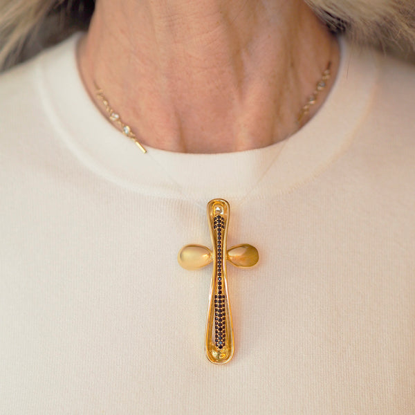 CELA Black/Gold Cross