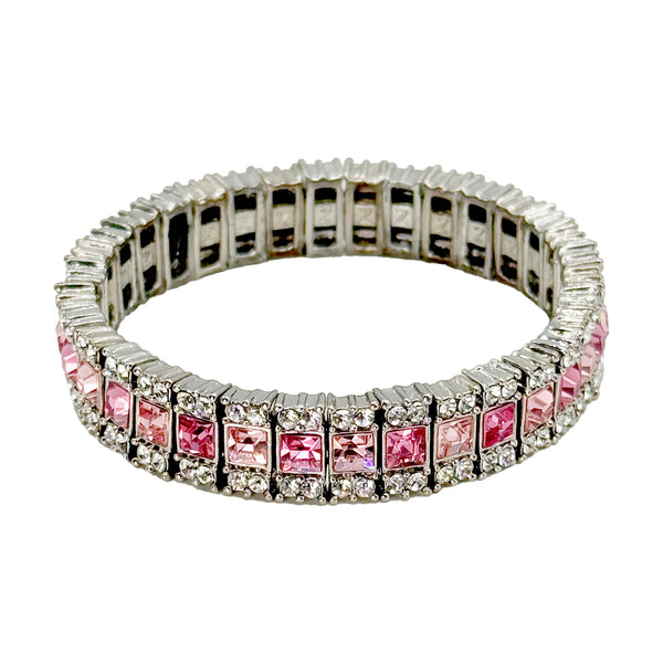 Pulsera Elástica Fucsia y Rosa