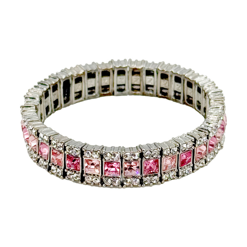 Pulsera Elástica Fucsia y Rosa