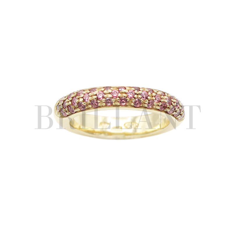 Anillo Pavé1 Rosa/Dorado