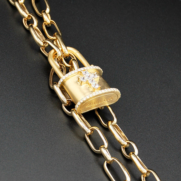 Collar Candado CRUZ