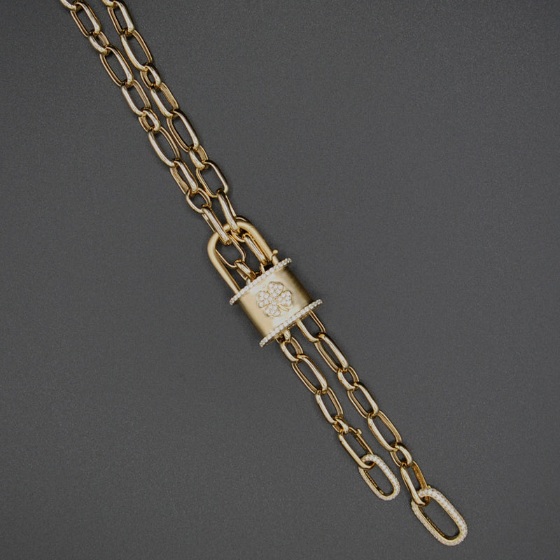 CLOVER Vorhängeschloss-Halskette