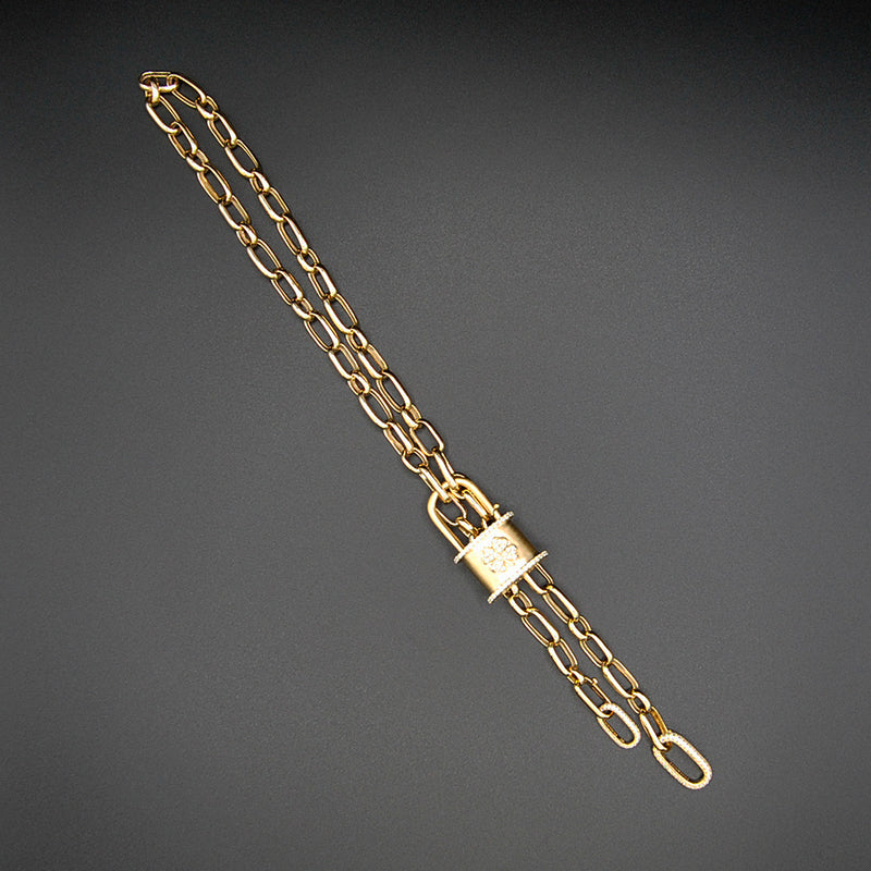 CLOVER Vorhängeschloss-Halskette