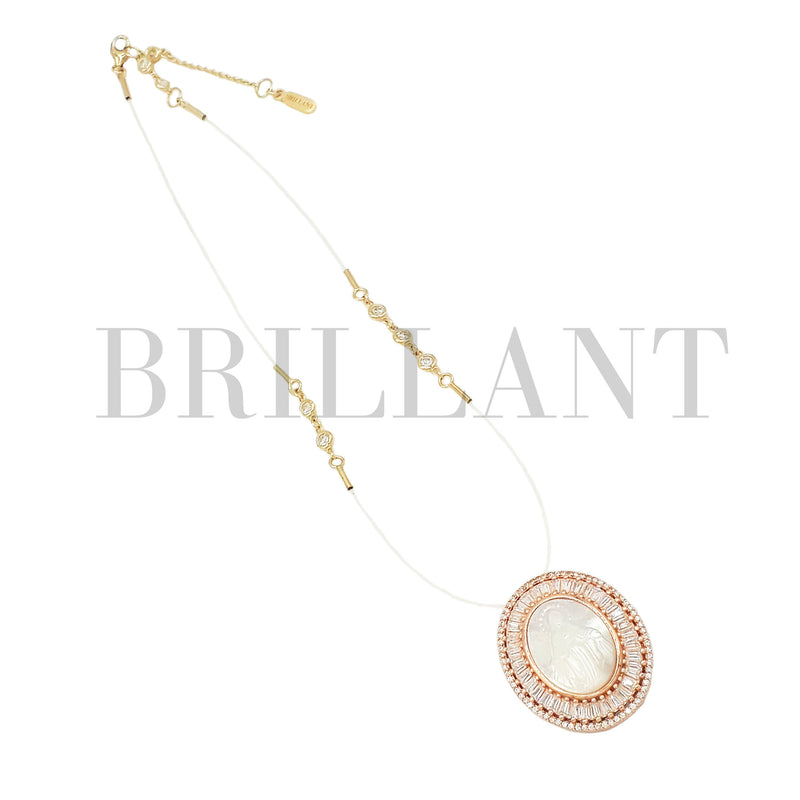 MIREIA B Baguette-Halsband mit Rand