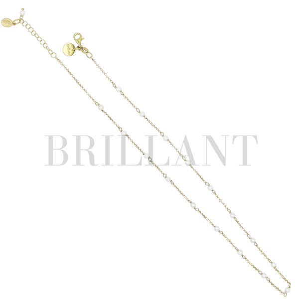 Perlenhalsband 3mm gold