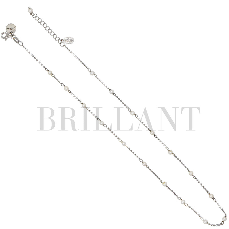 Gargantilla Perlas 3mm plateada