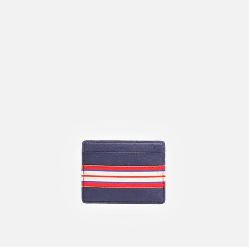 Einfacher Kartenhalter aus marineblauem Leder