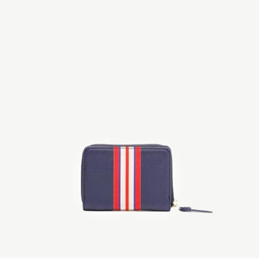 Navy blue leather purse