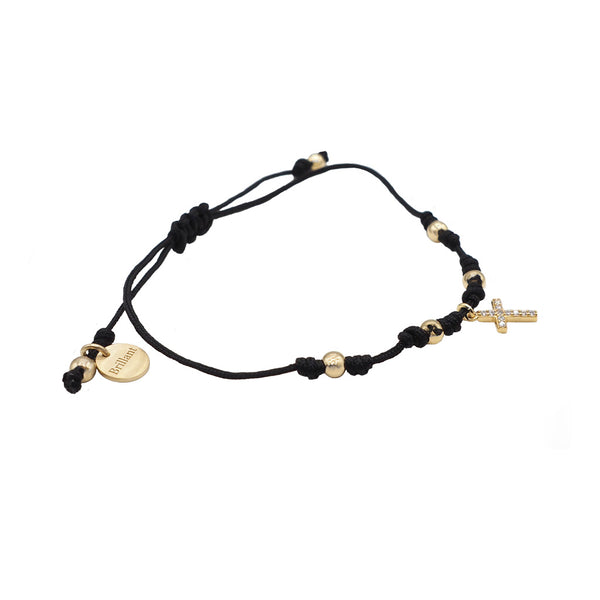 Pulsera Cordón Mini Cruz