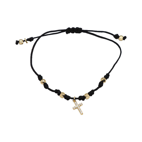 Pulsera Cordón Mini Cruz