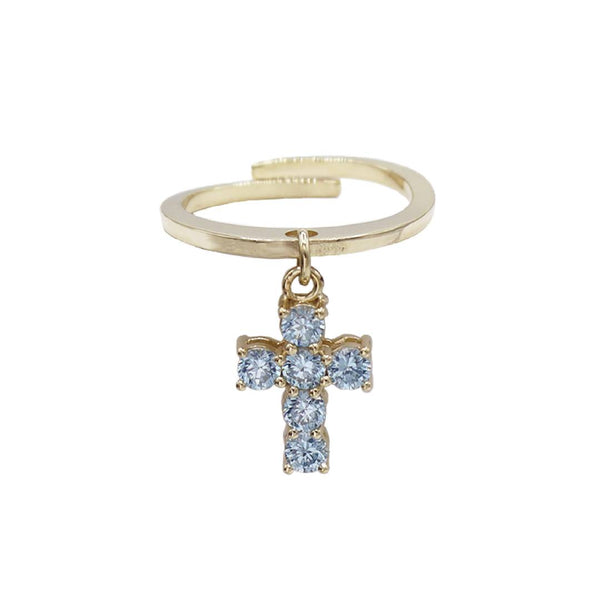 Anillo CRUZ Celeste