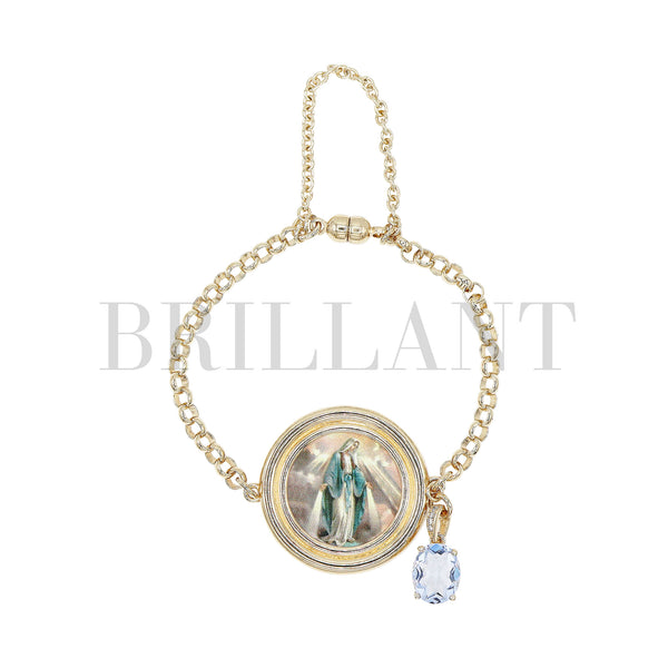 Pulsera Madonna Redonda y Charm