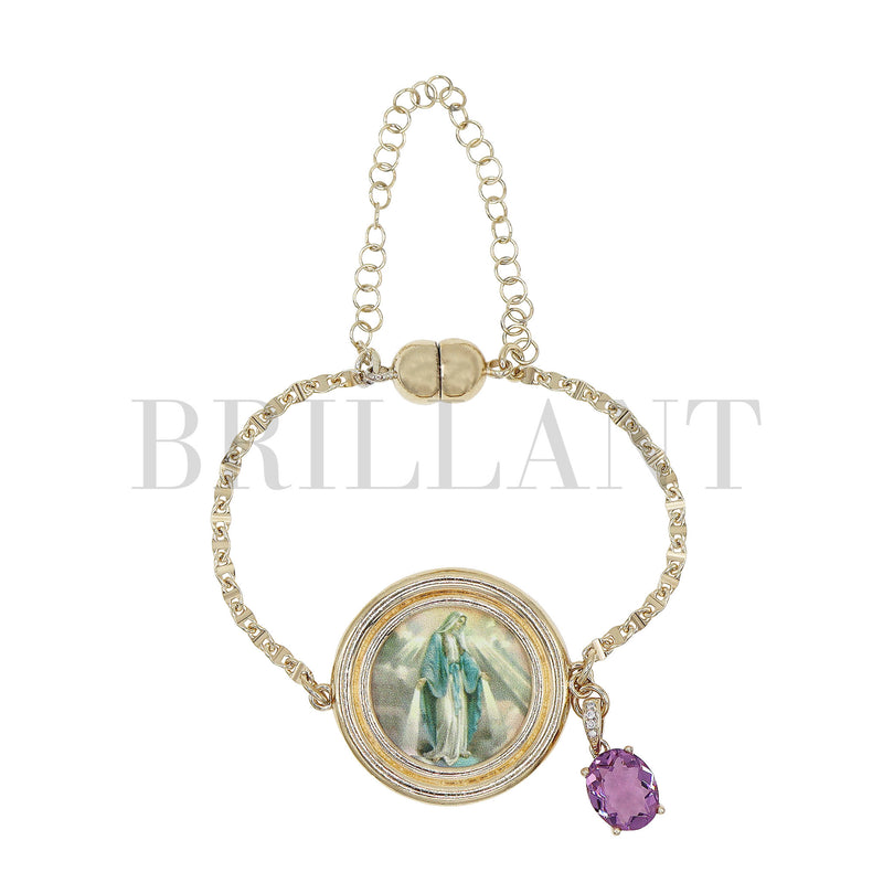 Rundes Madonna-Armband und Charm
